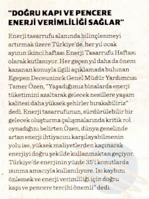 Doğru Kapı ve Pencere Enerji Verimliliği Sağlar
