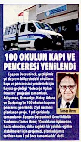 100 Okulun Kapı ve Penceresi Yenilendi