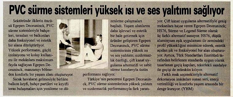 PVC Sürme Sistemleri Yüksek Isı ve Ses Yalıtımı Sağlıyor